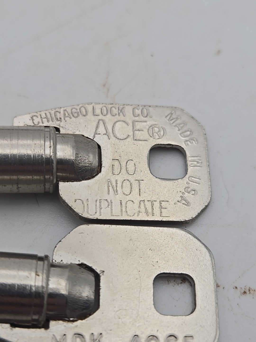 2pc – Chicago Lock ACE Barrel Tubular Cam Lock Key MDK4965 Vending Laundry (5E3)