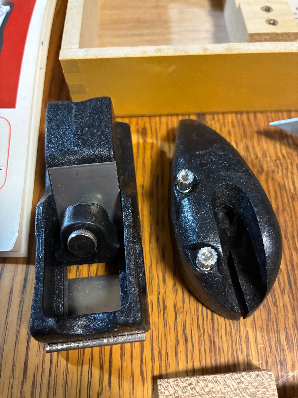 Xacto Tool Set in Dovetail Wood Box, Plane, Spoke Shave, Knife, Multiple Blades