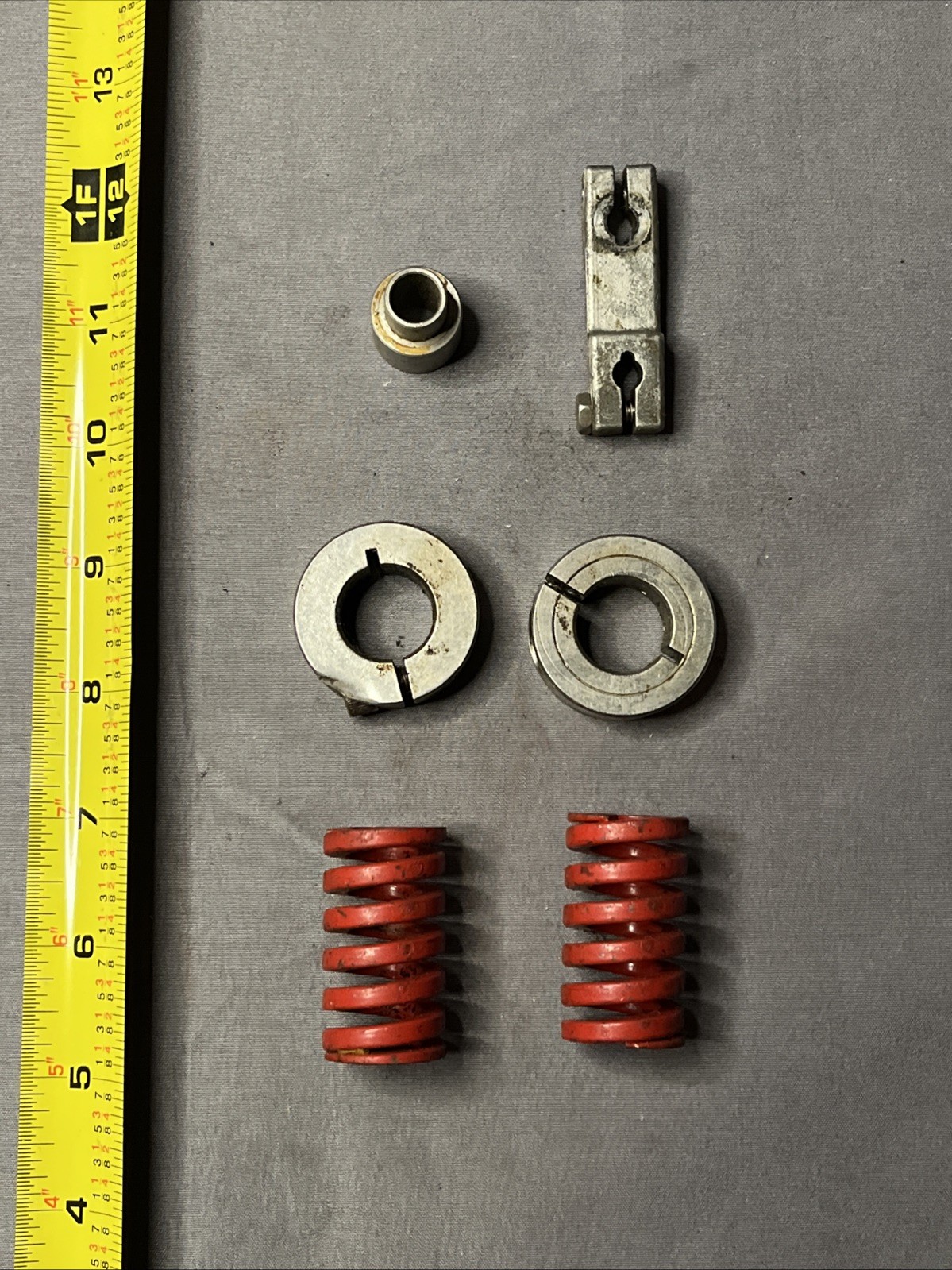 Machinist Parts Lot – Springs, Shaft Collars, Bushings, Linkage Block Metal