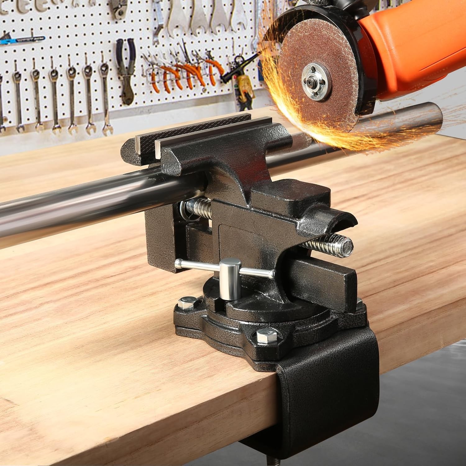 2-in-1 Multi-Purpose Table Vise – 4-1/2″ Jaw Width for Home Workshop Projects