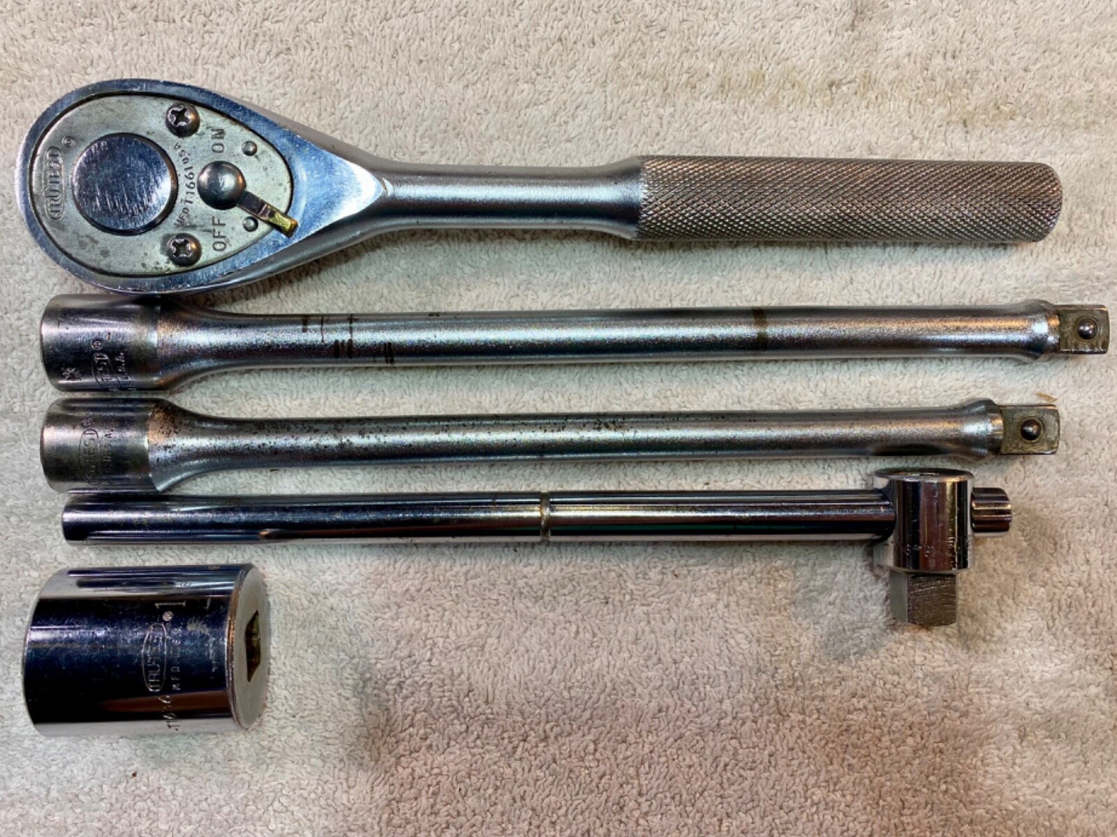 Vintage Tru-Test 5 pc. 1/2” Drive Bundle, ca. pre 1965