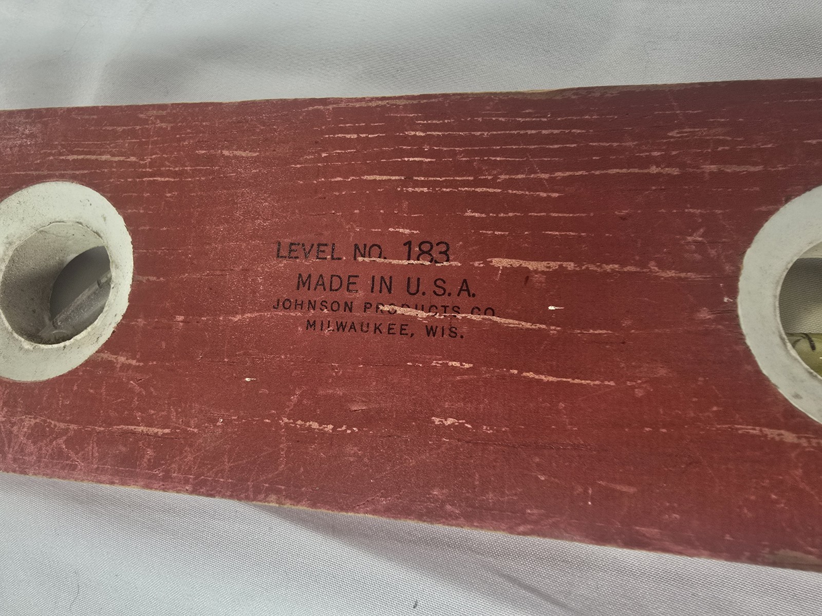 Vintage Johnson No. 183 Wood Spirit Level 24″ Made in USA Milwaukee Wisconsin
