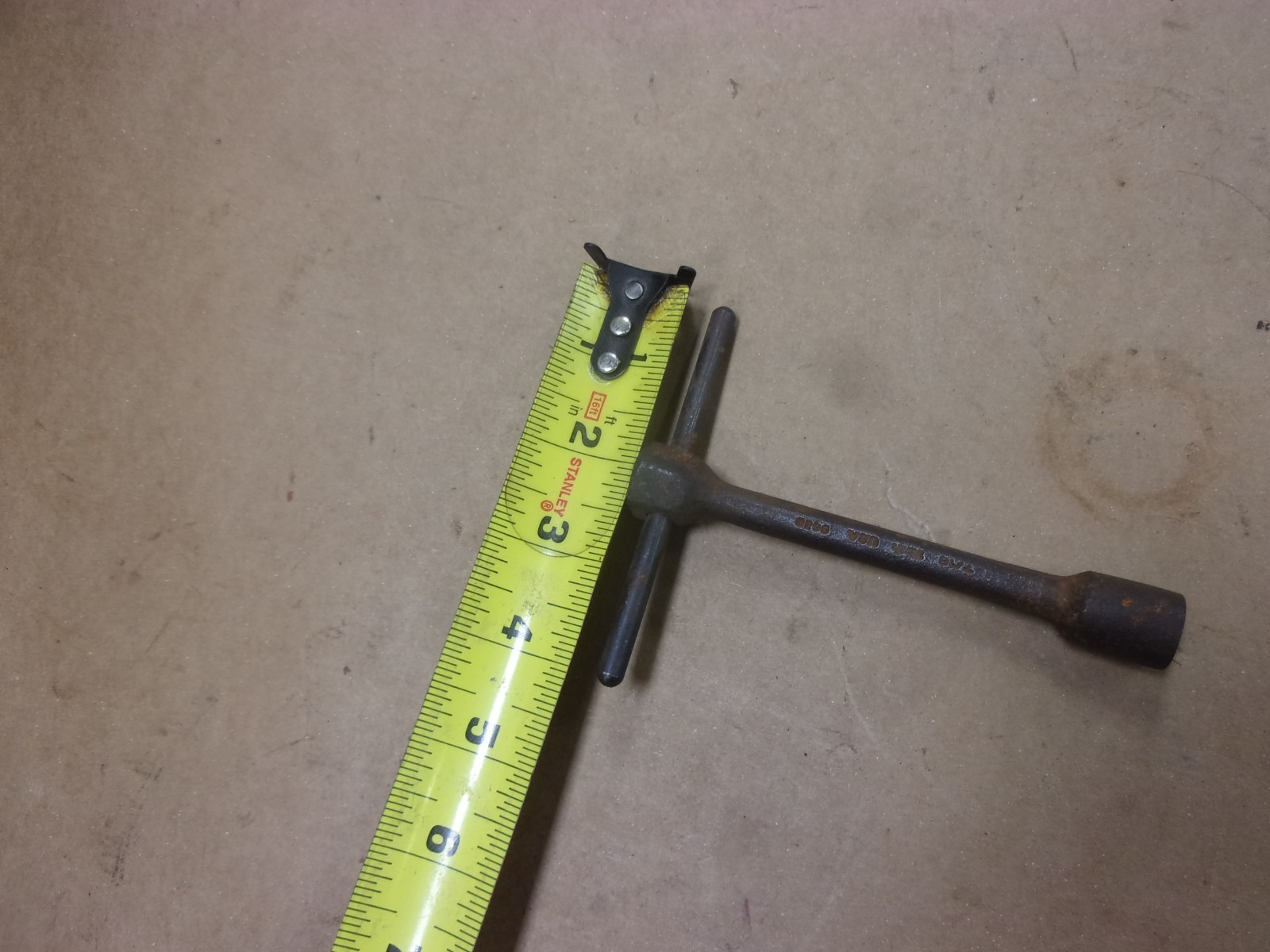 Vtg 7/16″ Martin Tool T Handle Lathe Chuck Hex 6 Point Socket Speed Wrench 963D