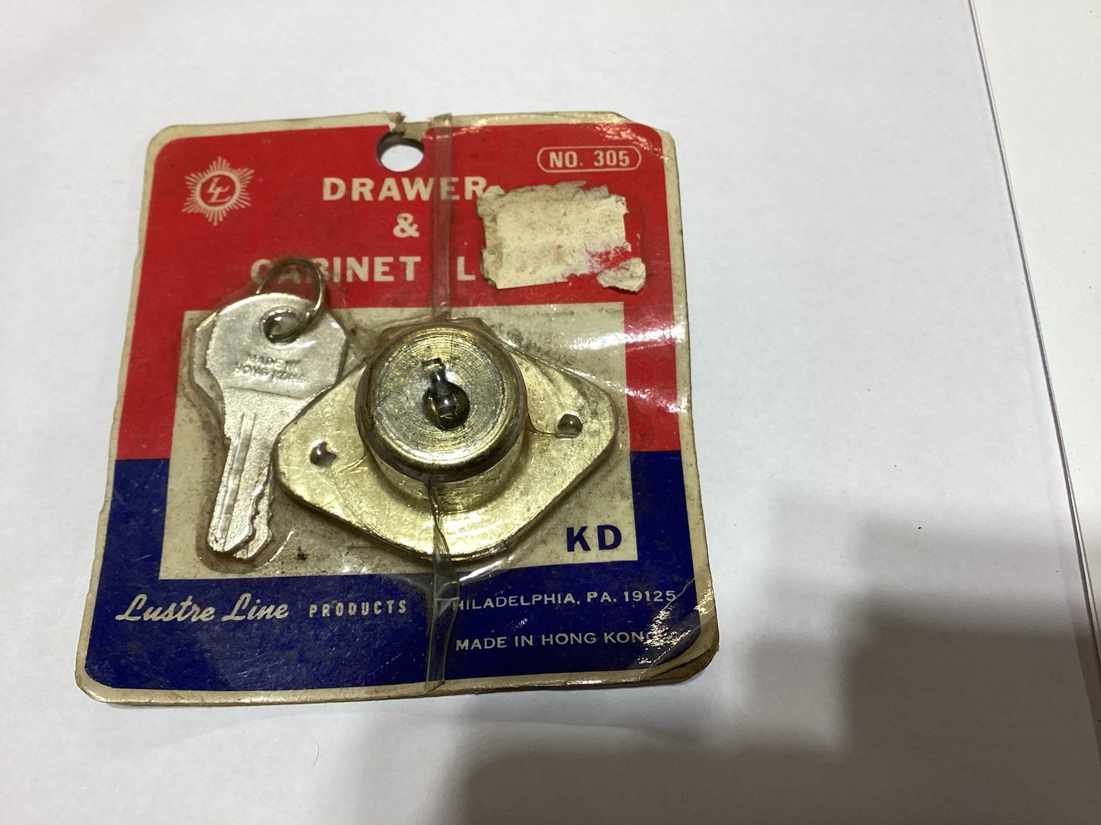 Vintage Cylinder Cabinet/ Drawer Lock w/ Key