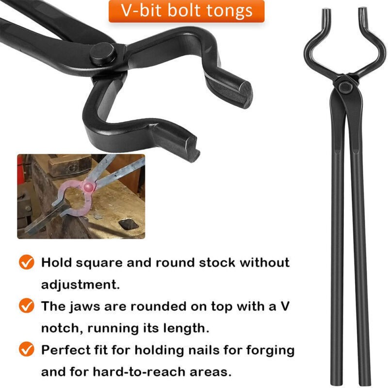 Blacksmith Forging Tools Knife Making Tongs Set for Bladesmithing Blacksmithing