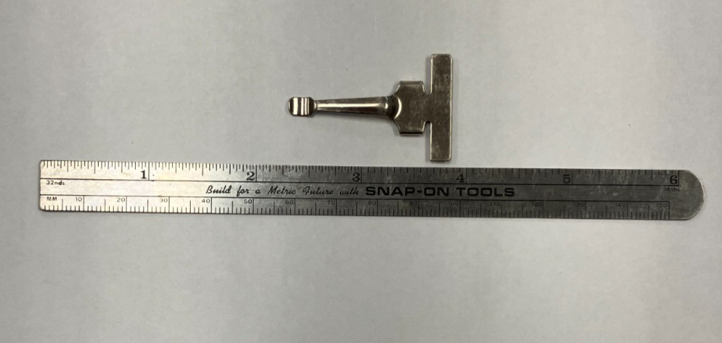 Snap-On Ruler Tool 6″/ 64 Metric Stainless Steel With Pocket Clip USA