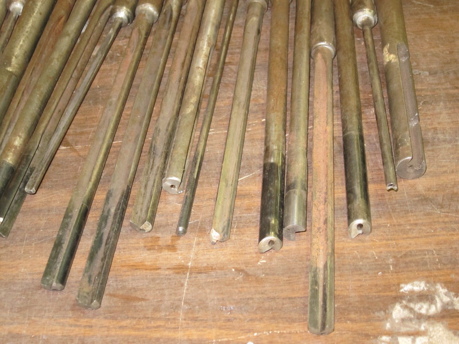 Approx. 40+ Long Gun Drills, 1-1/4″ diam. down, Machinist Lathe Mill Tool, Used