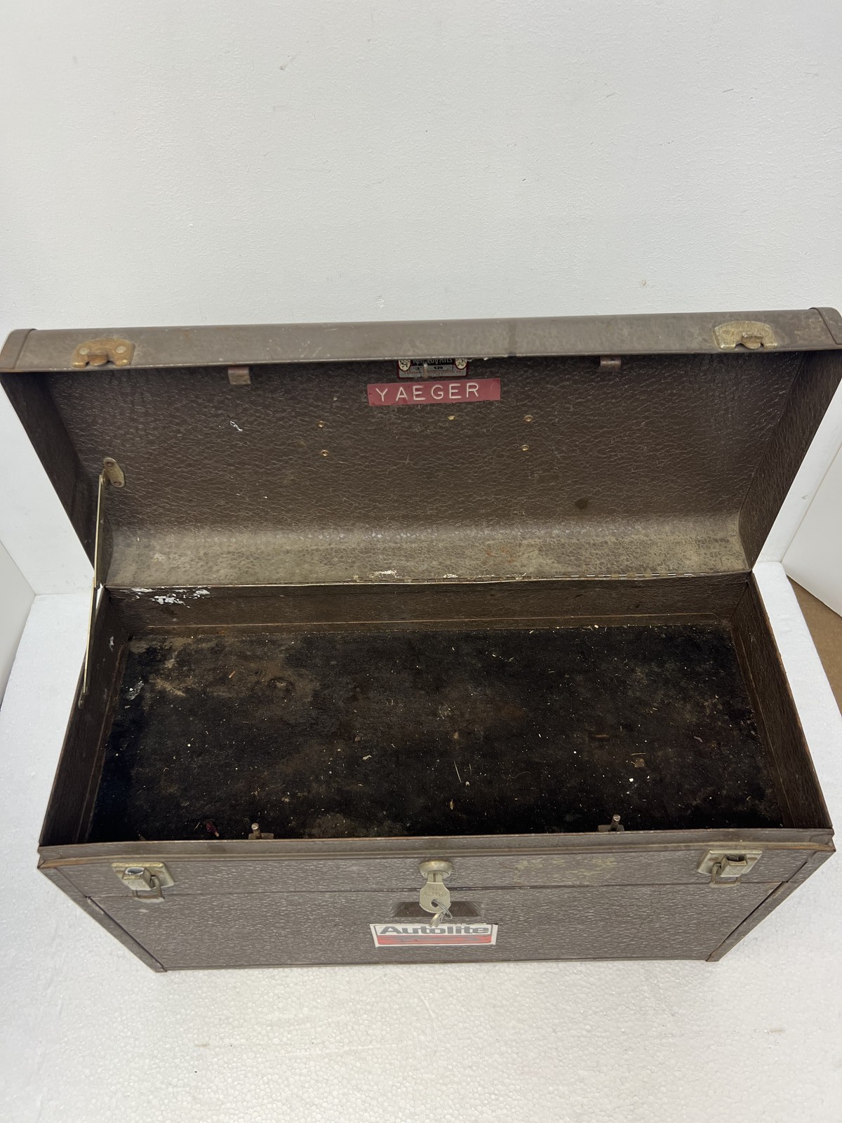 Vintage Kennedy Kits 520 Machinist Tool Box Chest 7 Drawer w Key brown metal