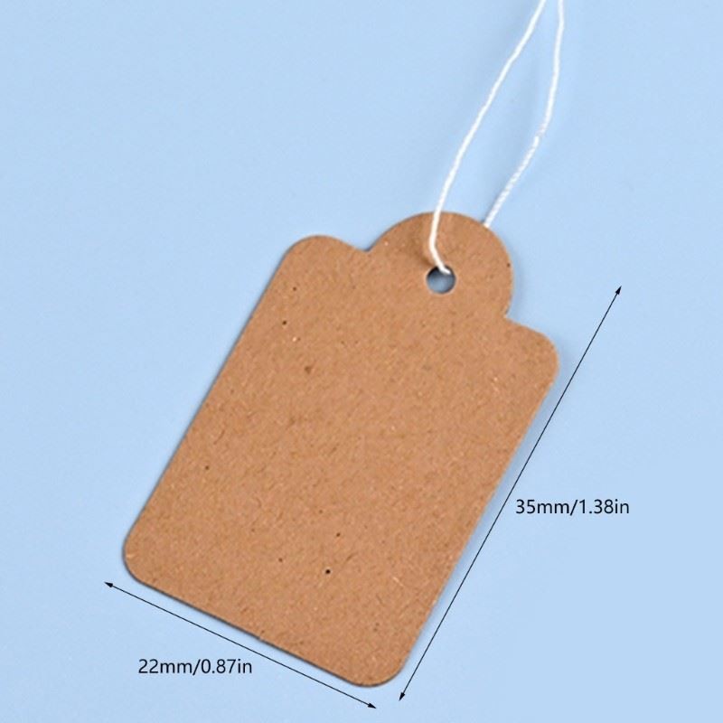 500 Pcs Price Tagged with String 22x35mm Paper Hanging Tagged Price Labels