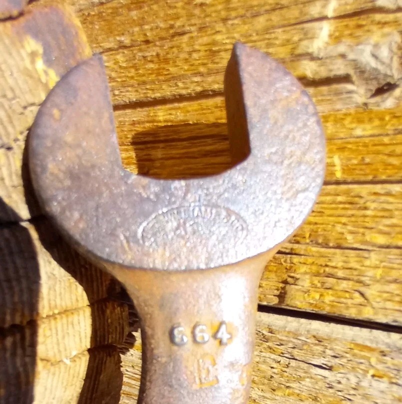 VTG No 664 Williams S-Curved Open End Wrench, Brooklyn NY