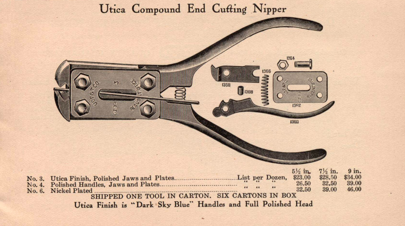 Utica Tools ~ Vintage Catalogs **Digital Scans** PDF ~ 1909-1977 Hand Tools