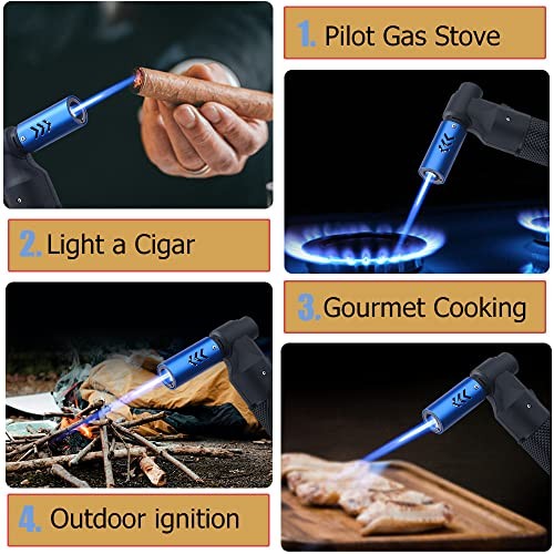 Blow Torch Sleek Adjustable Butane Torch Cooking Torch Lighter Camping Red