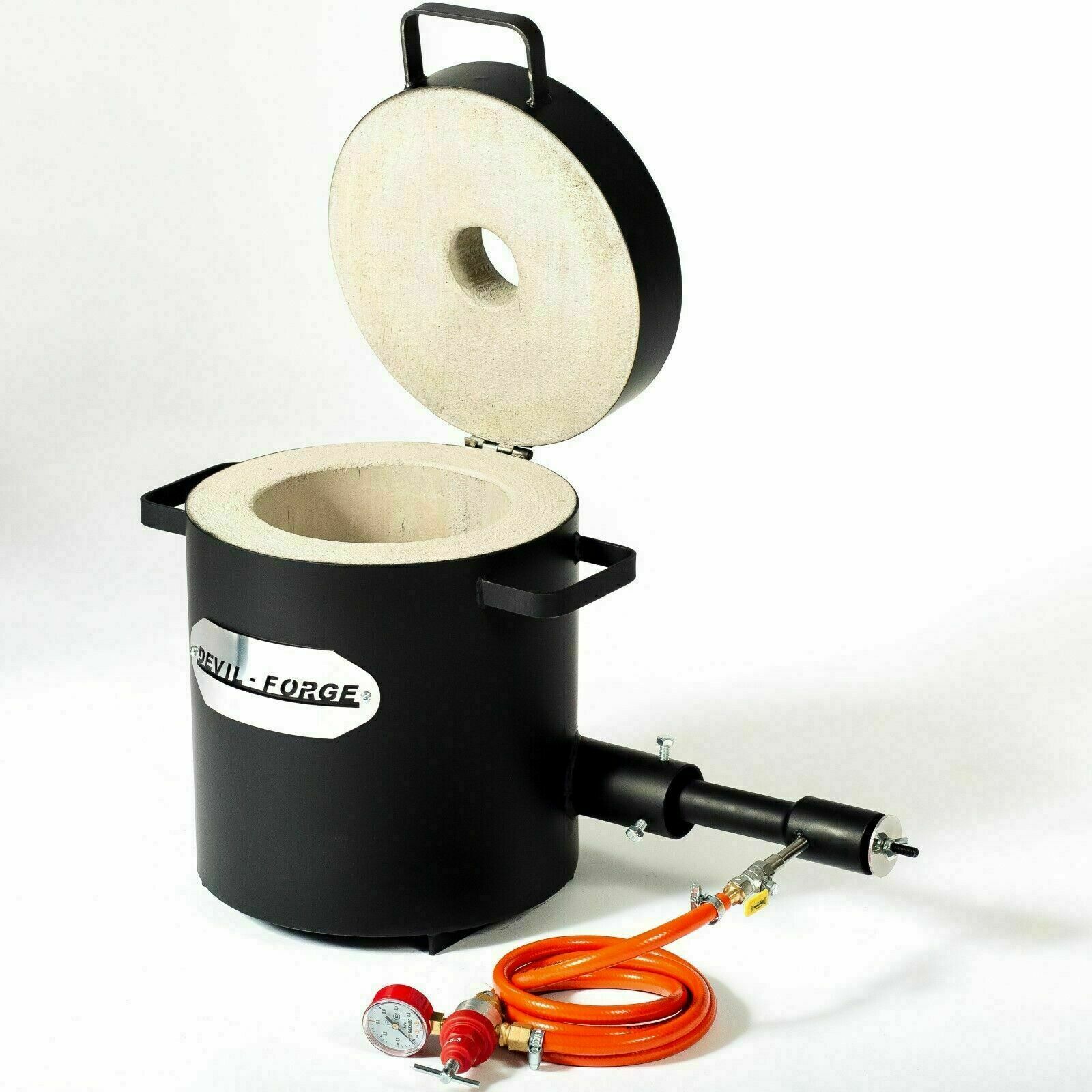 FB2M–10KG GAS METAL MELTING FURNACE Propane Forge Crucible Tongs PREMIUM USA