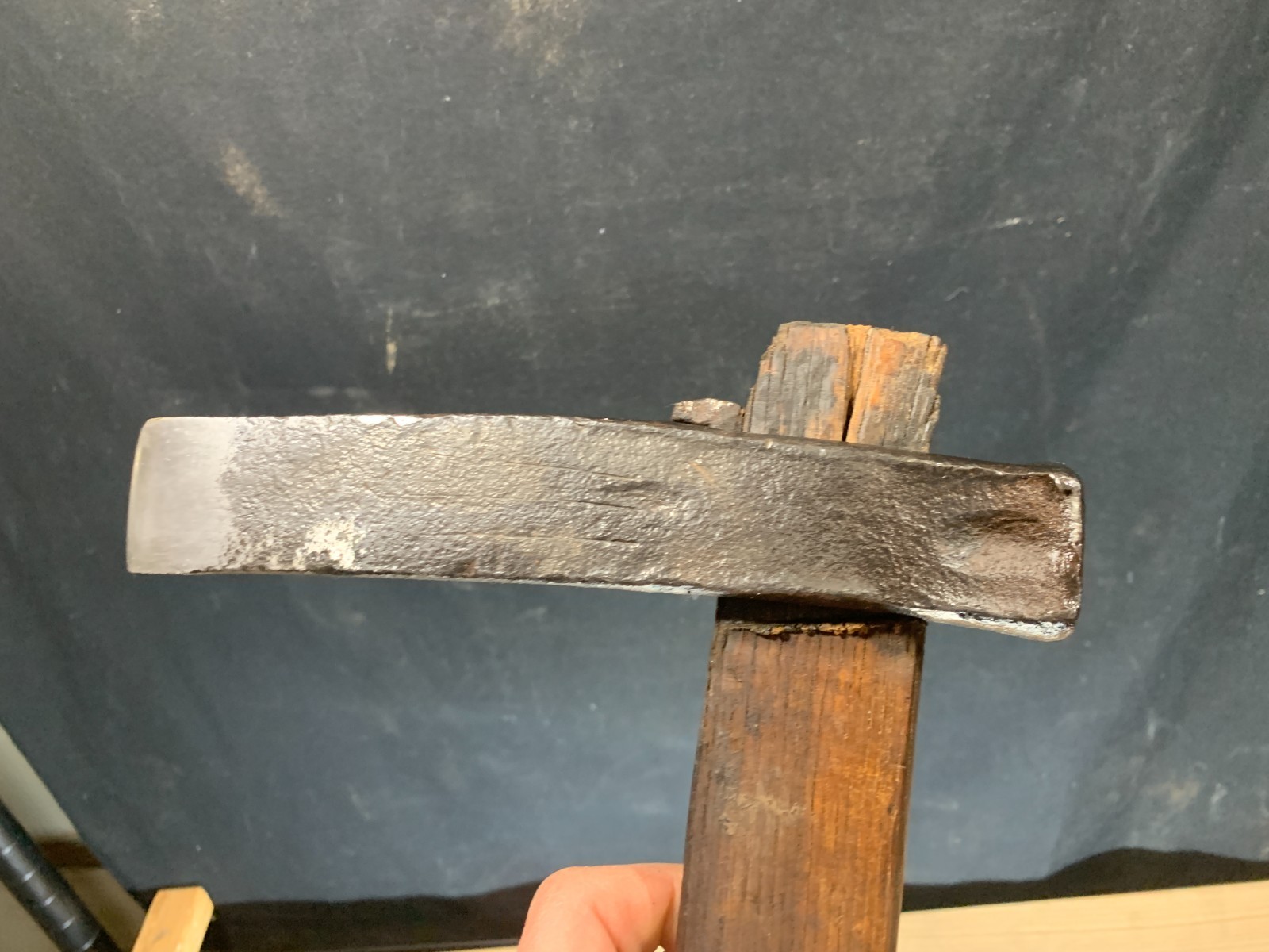 Antique- Medoyoki — Japanese Mortising Axe (for log rafting) 1275g 64cm