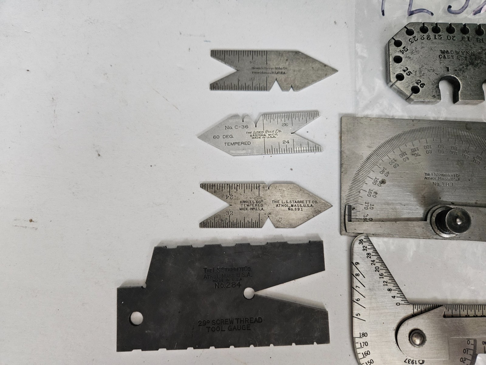 9 PC STARRETT, LUFKIN, CRAFTSMAN, BROWN & SHARPE VARIOUS TOOLMAKER GAGES(TL3277)