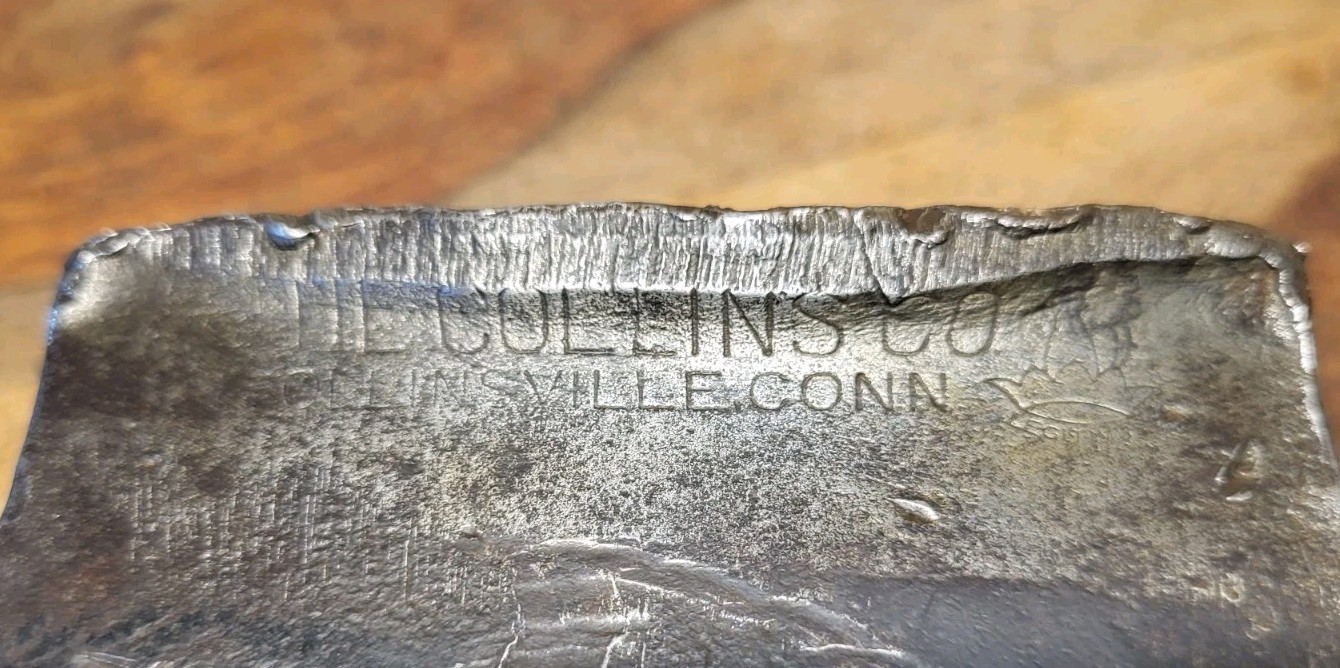 Stamped Collins Legitimus Connecticut Pattern Axe Head 3lb 9oz Vintage Connie