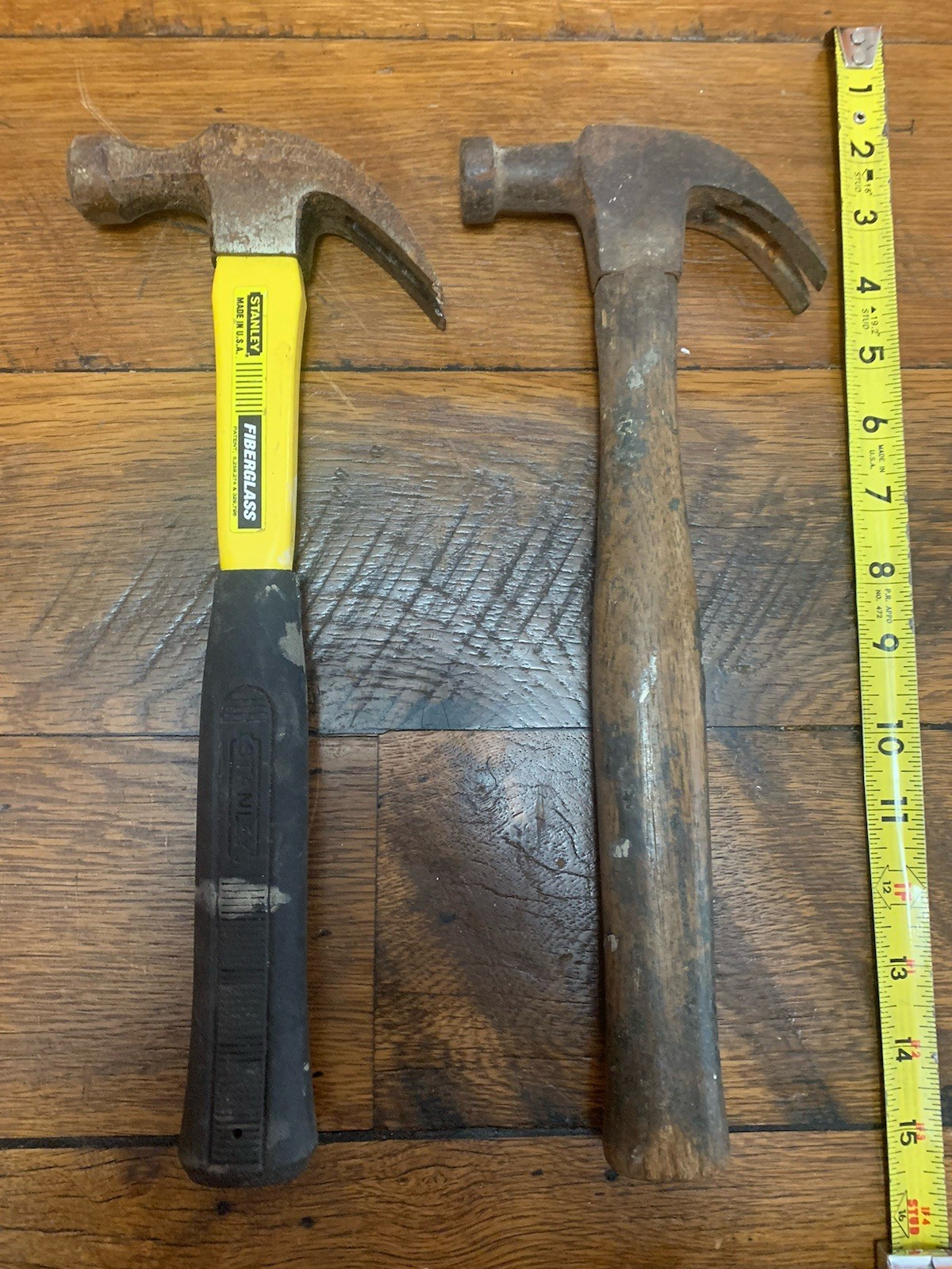 Lot Of 2 Claw Hammers Stanley Made In USA One Vintage Framing ? Carpenter ?