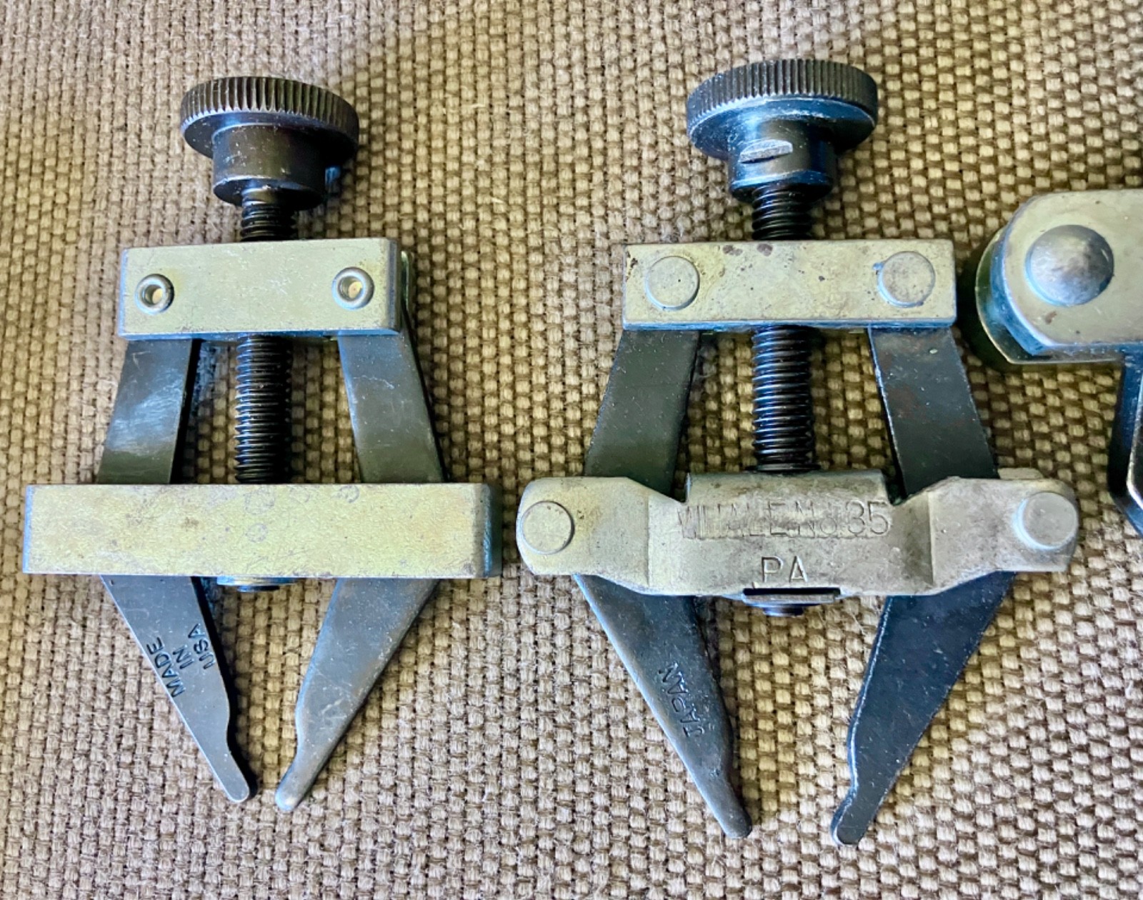 Vintage Lot of 3 Roller Chain Pullers Tool – 2 are USA and 1 is Japan