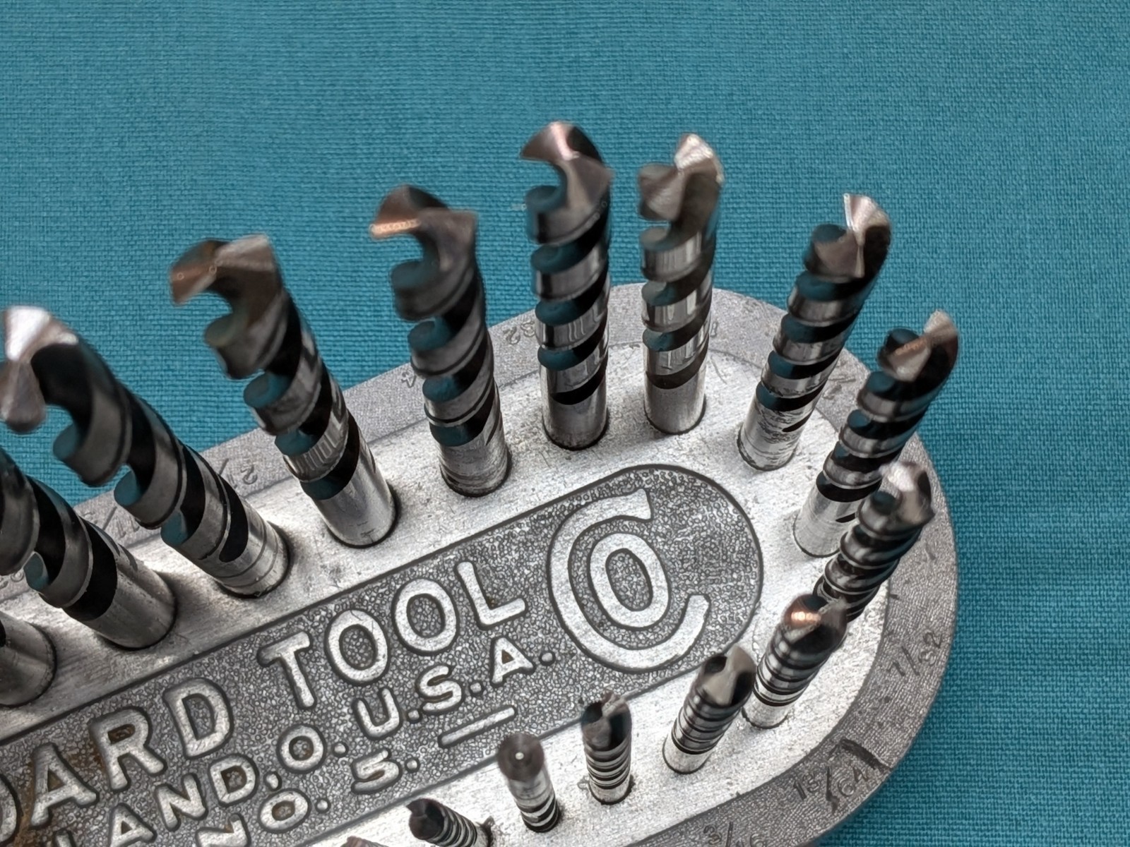 Vintage Standard Tool Co. Cleveland Set No. 5 Die Cast Drill Bit Holder/Gauge