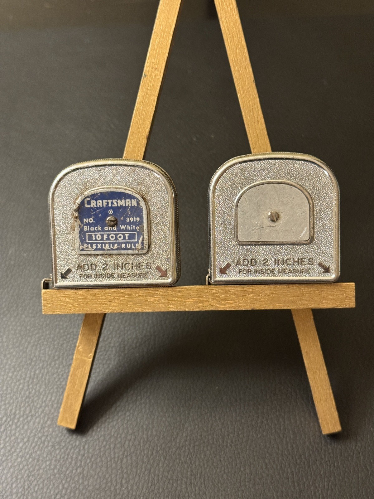 Vintage Craftsman 3919 10-FT Flexible Tape Measure (Lot of 2 )USA shop Old worn