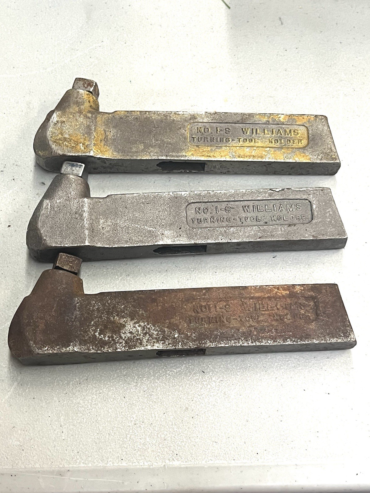 Lot Of 3 – Vintage J.H. WILLIAMS Turning Tool Holder No. 1-S Drop-forged In USA