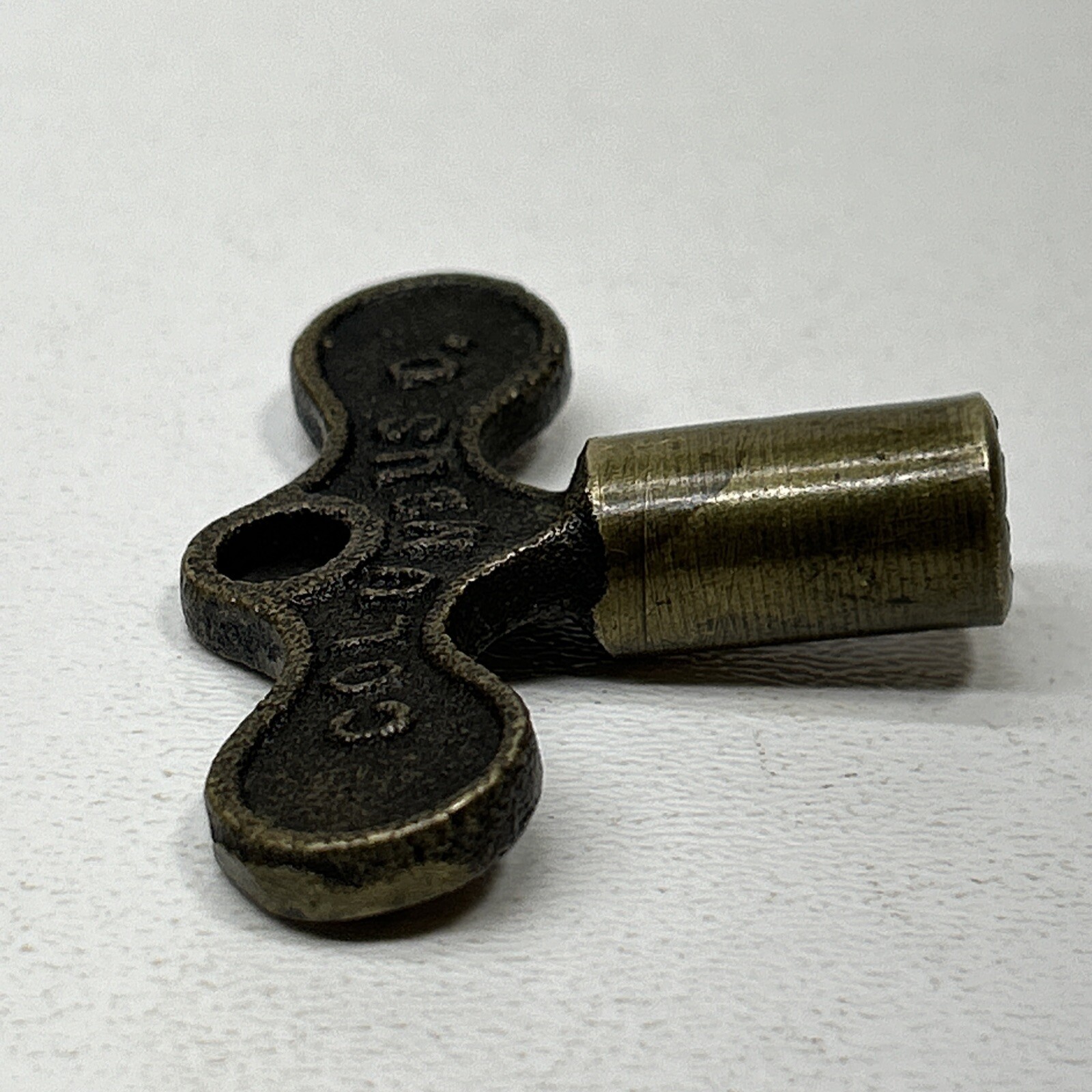 Antique OP & B Co. Columbus Oh Brass Gas Valve Key Fireplace Radiator Steampunk