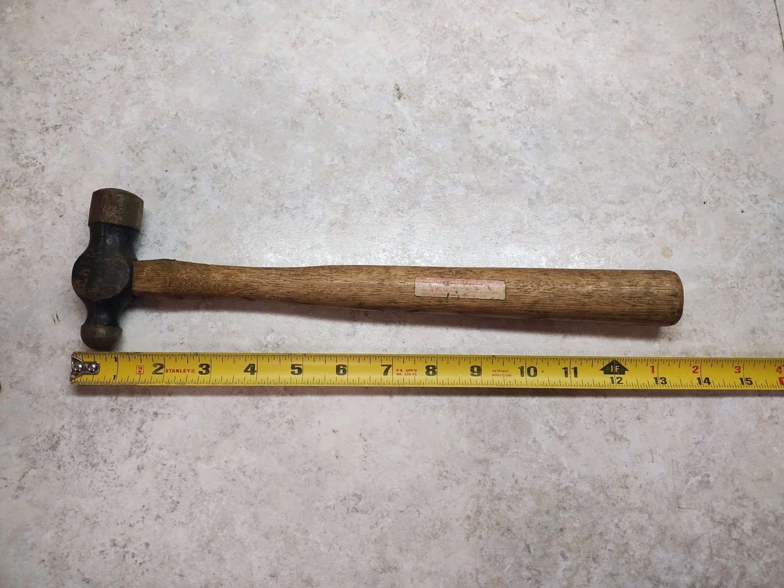 Stanley Vintage 12 oz. Ball Peen Hammer Original Handle 309B