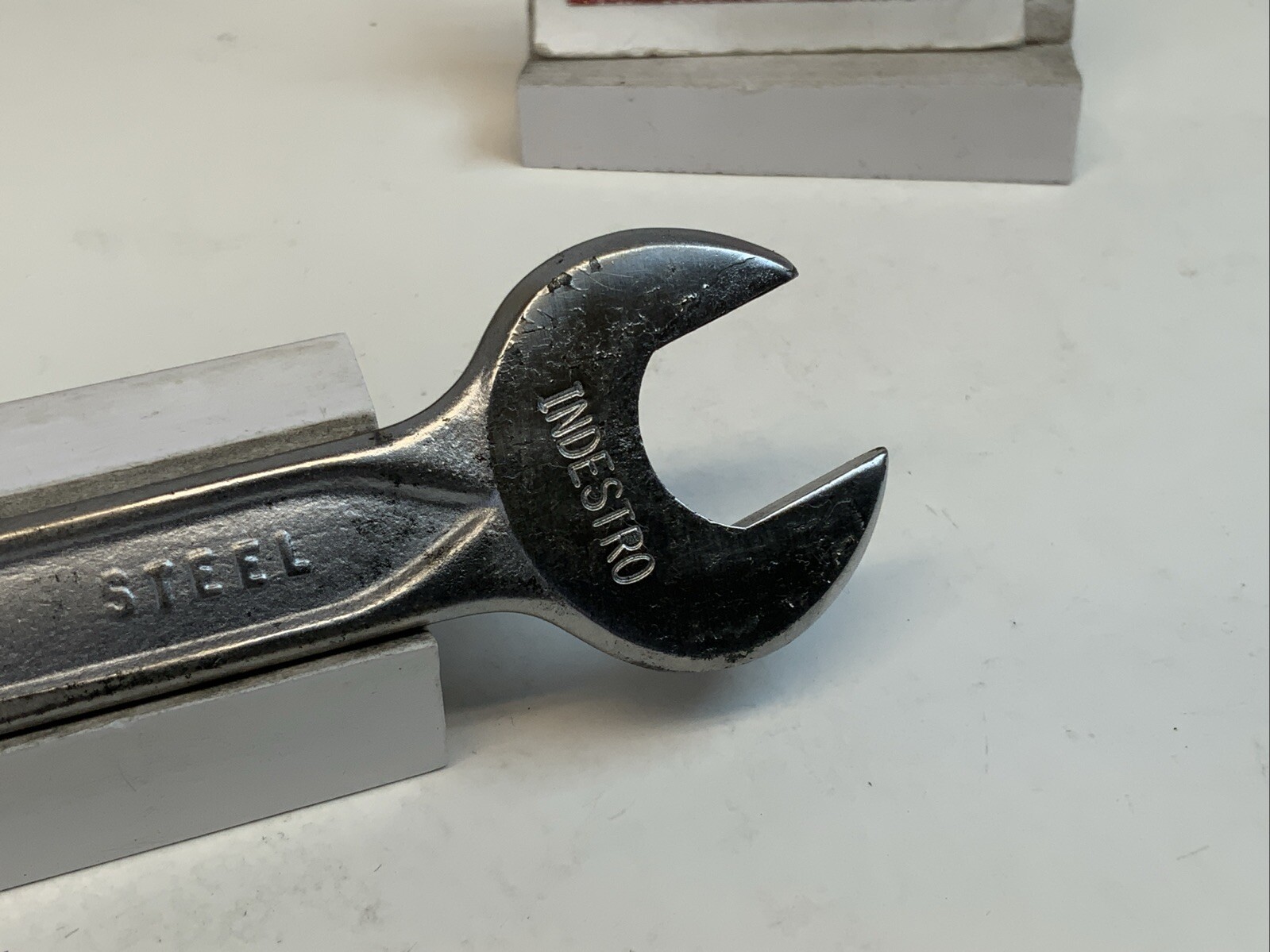 Indestro P727, 9/16in. X 5/8in. Open End Wrench, USA Made – GREEN Tag