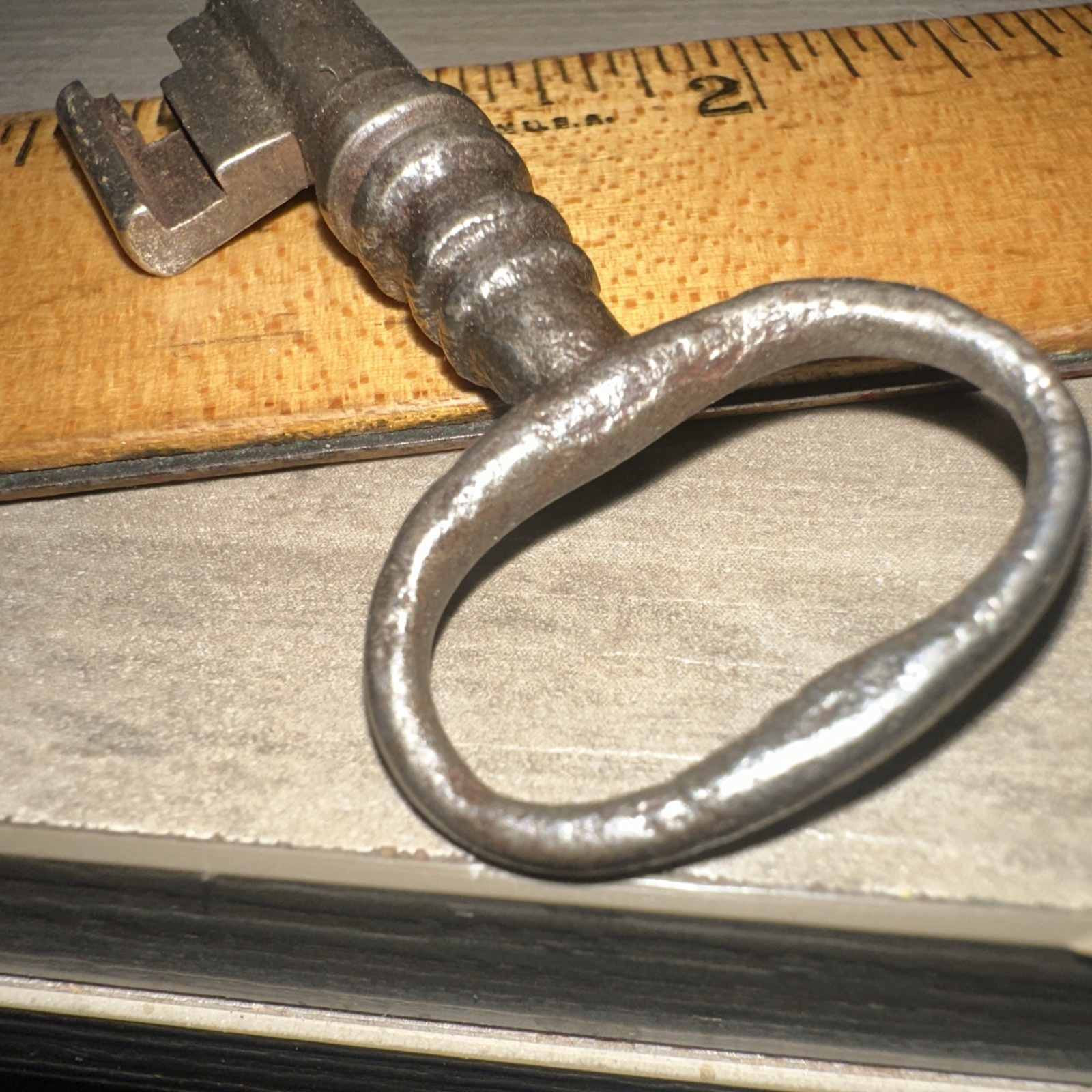 Antique Skeleton Key Hollow Barrel, Unique Tip Legit Antique