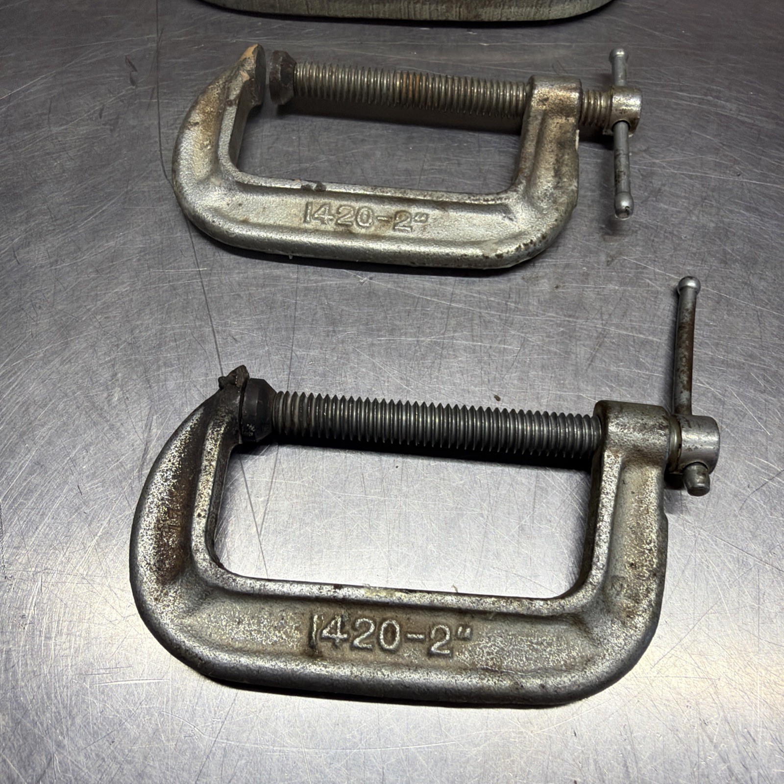 3 Adjustable C-Clamps #1420 2″ and #1430 3″ Lot of 3