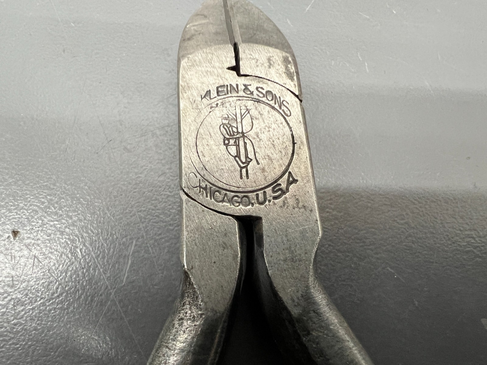 (v) VINTAGE 1953 M KLEIN SONS 5″ PRECISION DIAGONAL CUTTING PLIERS – VGC – USA