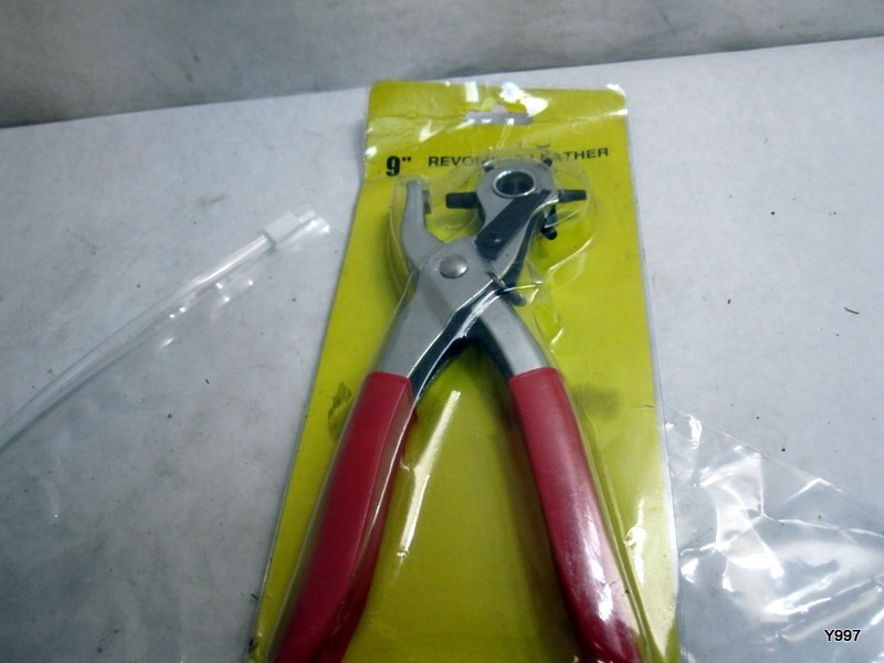 9” Revolving Leather Punch Plier 6 Sizes Round Hole Perforator Tool