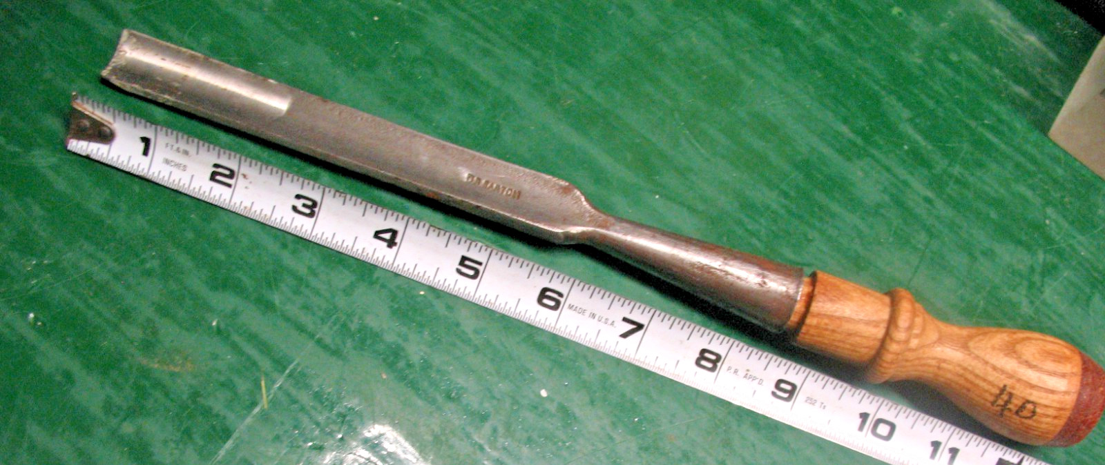 D. R. BARTON 3/4” GOUGE WOOD TURNING CHISEL HEAVY MASSIVE BLADE KEEN EDGE