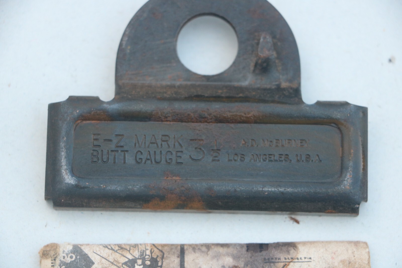 E-Z Mark Butt Gage 3-1/2″ Hinge Profile Cutter Vintage Hollywood, Cal.