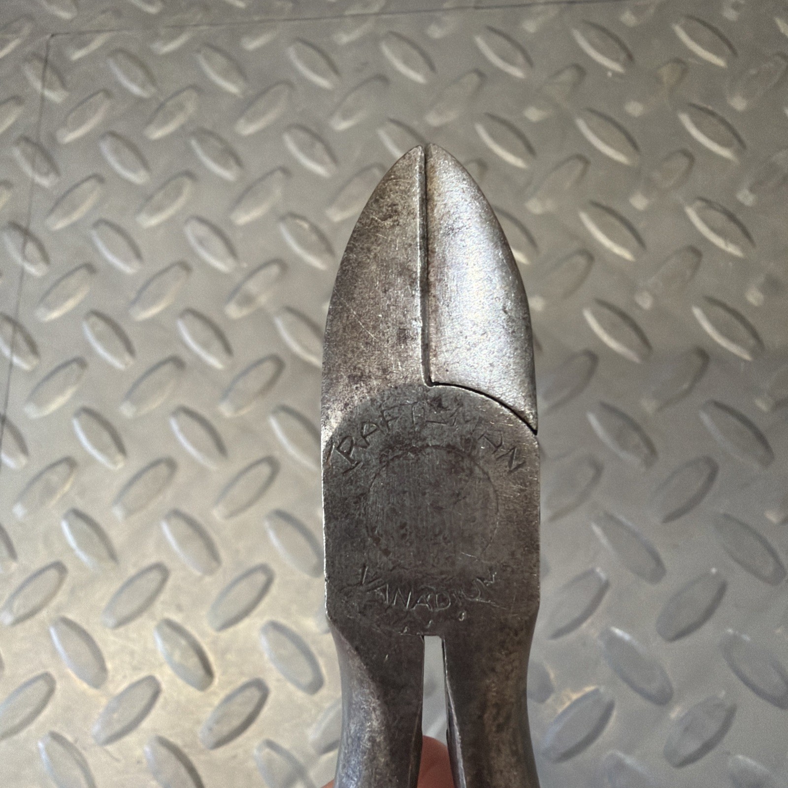 Vintage Craftsman Vanadium Diagonal Cutting Pliers Diamond Handle Circle C Stamp