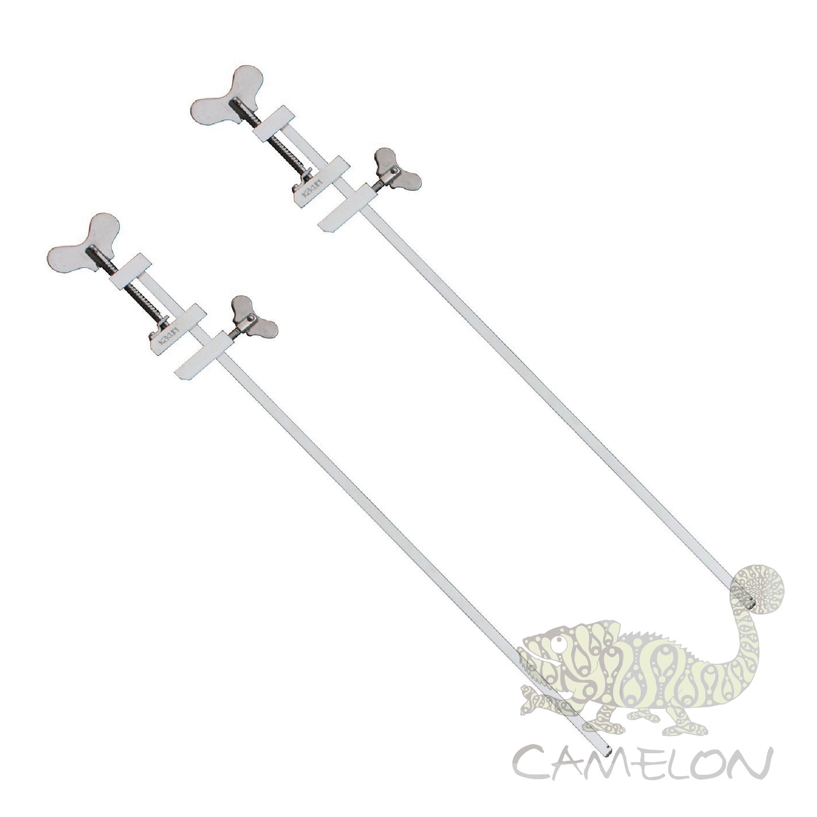 KAKURI Traditional HATAGANE Plated iron Clamp DIY Carpenter Set of 2 450 mm