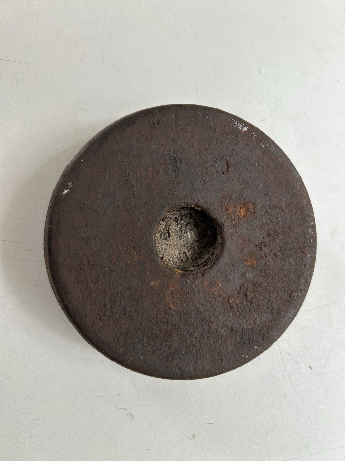 Vintage Cast Iron Weight Door Stop Display Kitchen 4lb Natural Worn Condition