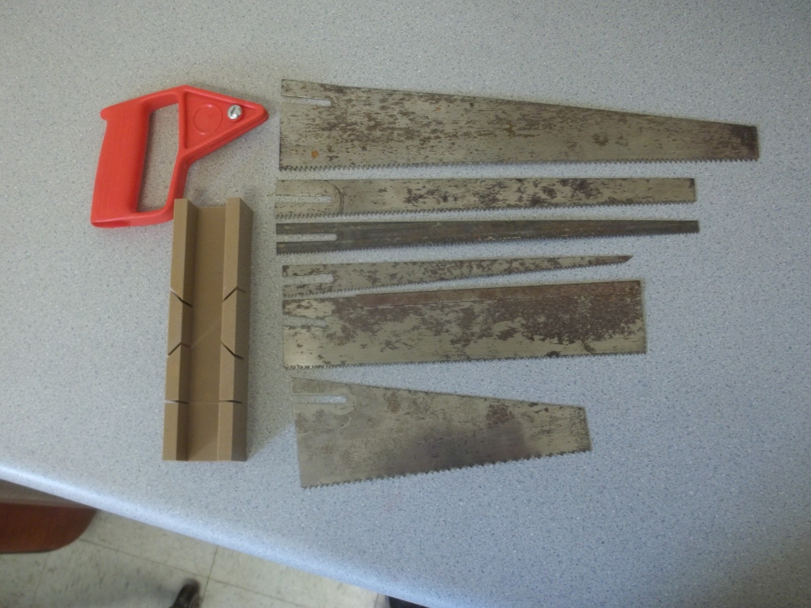 Multiple blades hand saw Foreign DBGM West Germany 6 blades and handle