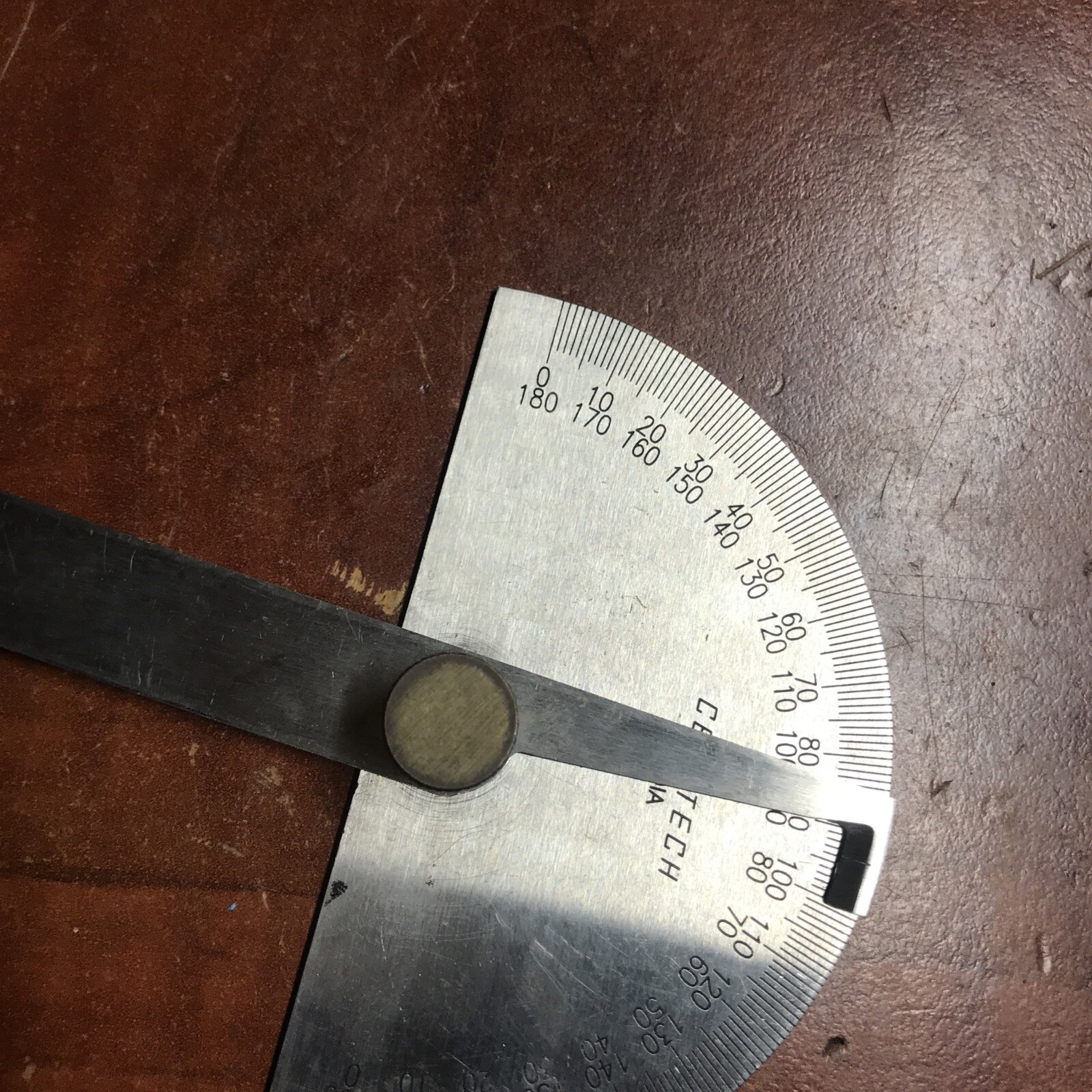 Vintage Cen-Tech Hardware Manufacturing Co Steel Protractor Made In India