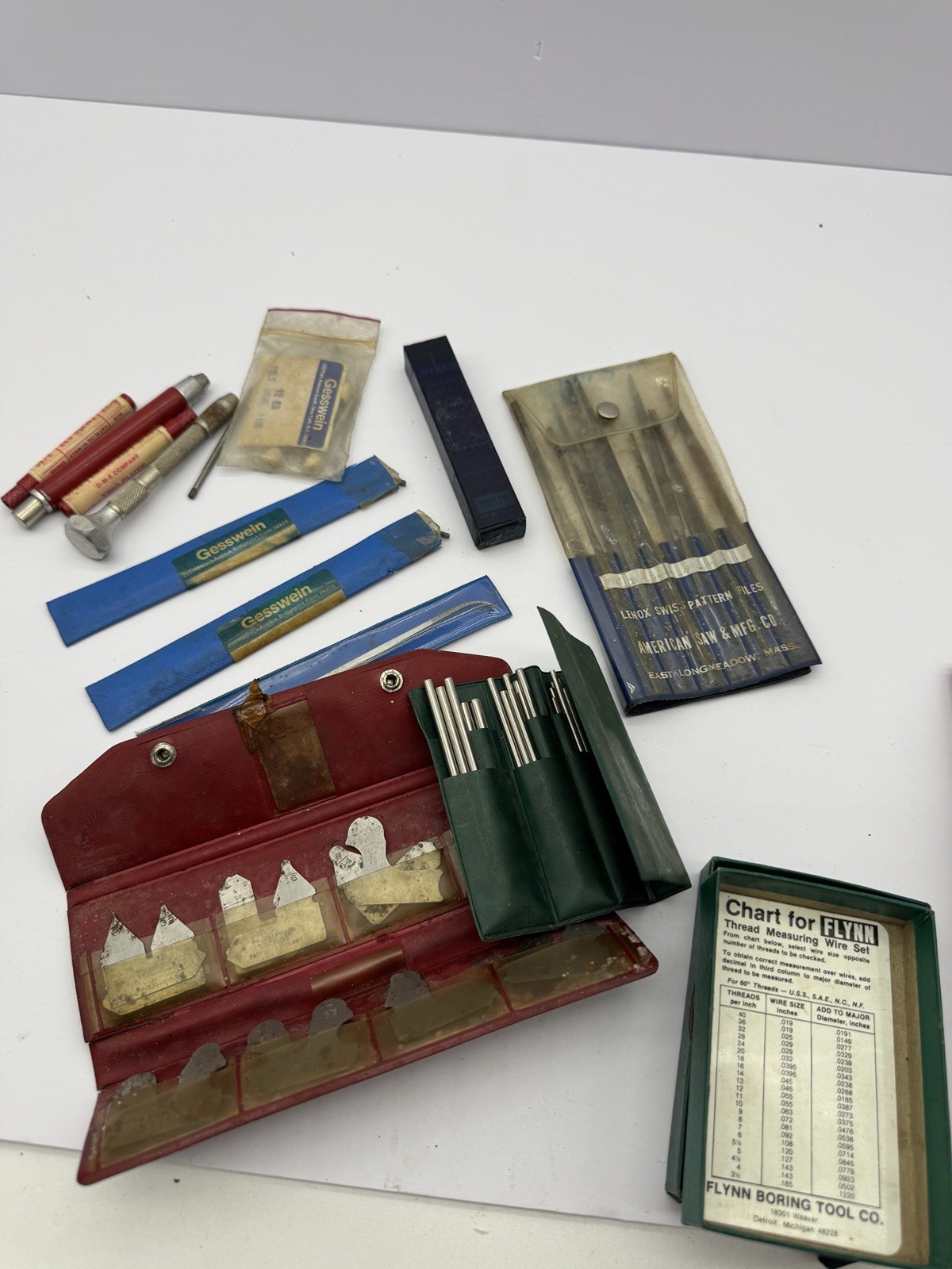 Vintage Machinist & Jeweler Tool Lot – Gesswein Abrasives, Lenox Swiss Files