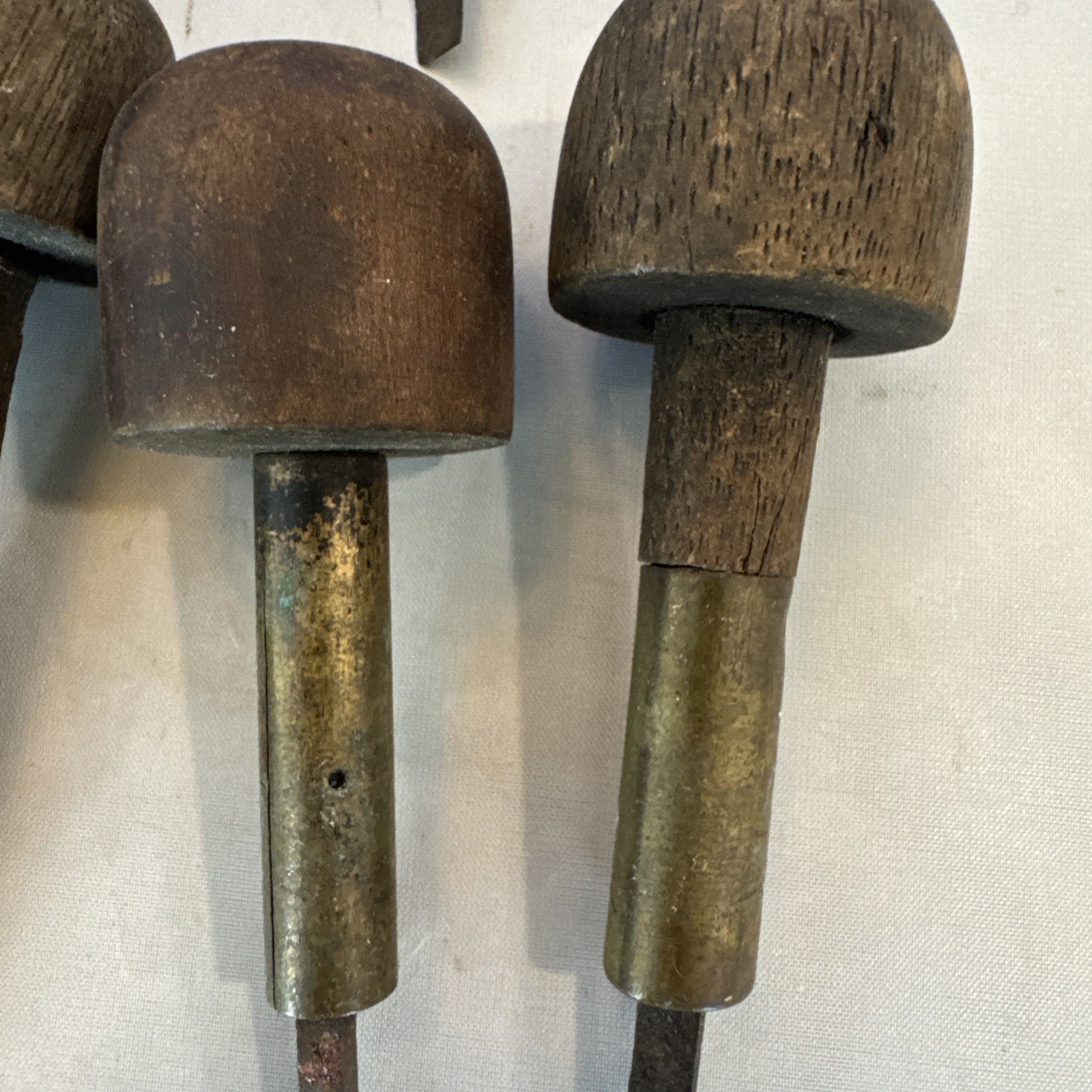 Lot Of 15 Antique Engraving Tools. Wood Handle With Brass And Steel