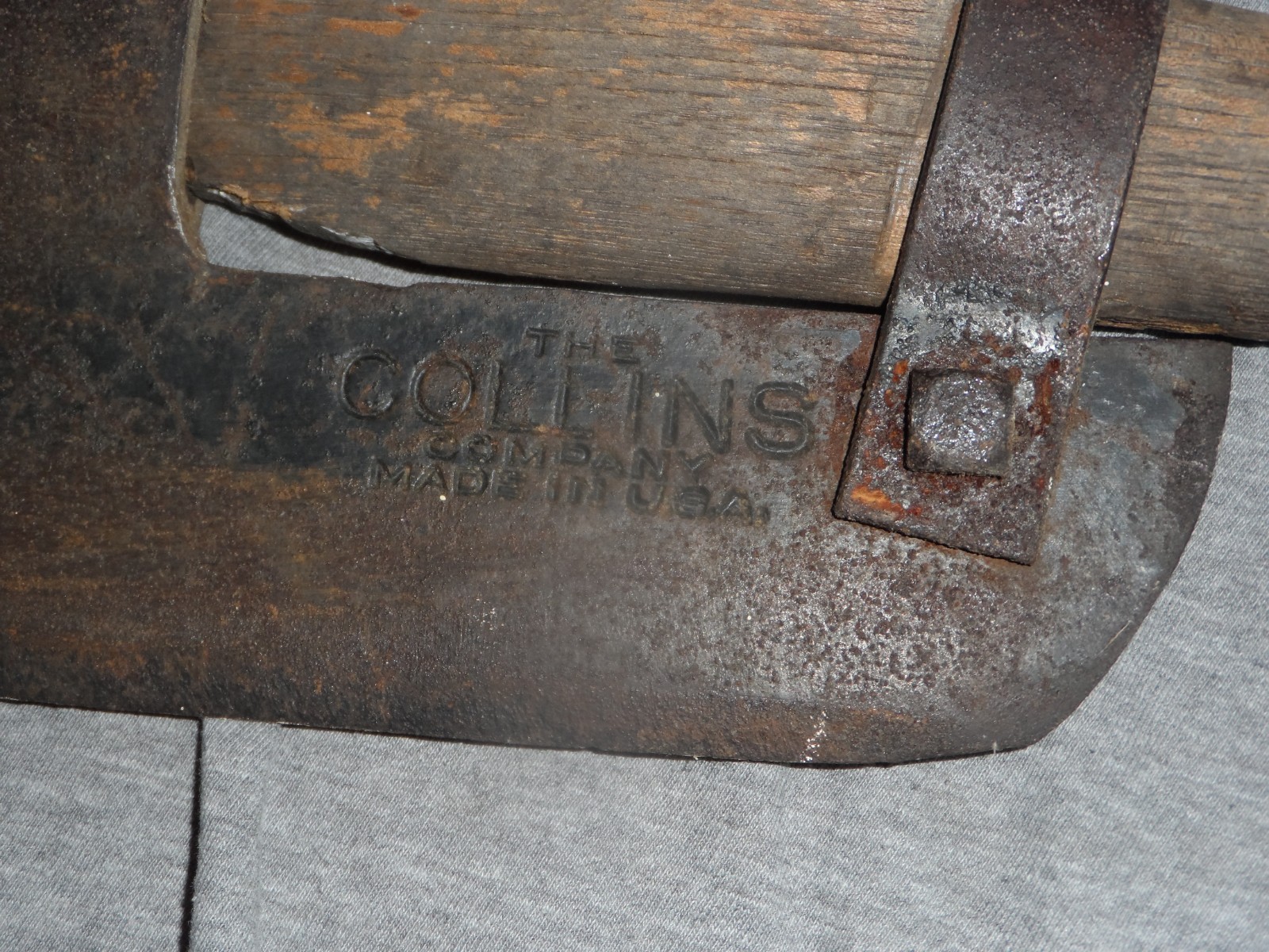 ANTIQUE Collins Company Brush/Fire Axe-Looks All Original-USA-1930? 1940s?