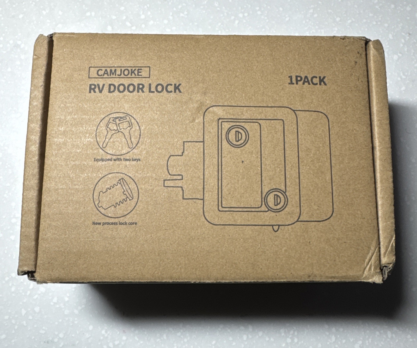 RV Door Lock for Travel Trailers with Paddle Deadbolt, Camper Entry Door Latch,
