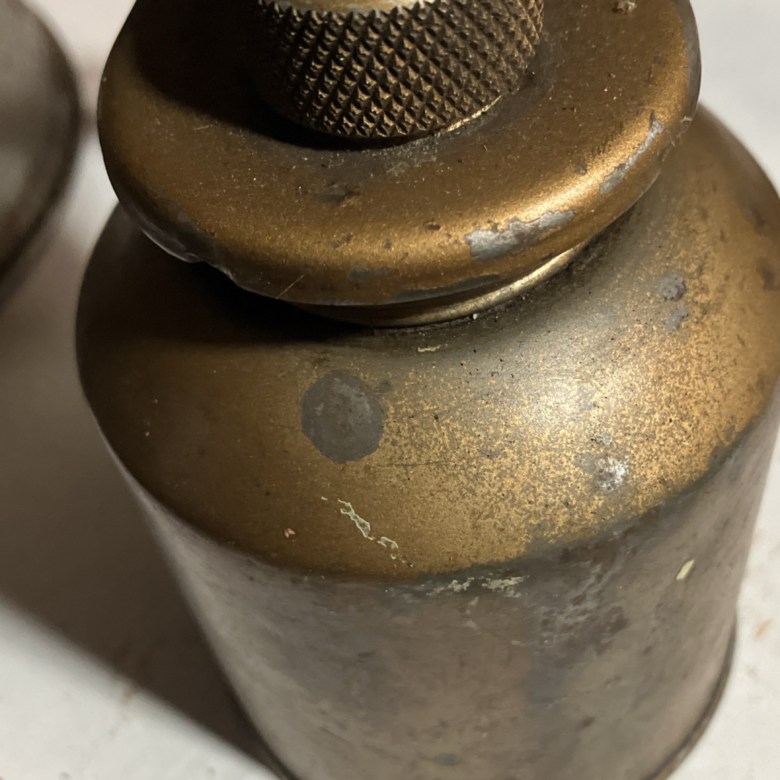 Vintage Metal Oil Can with Pump Handle and Pump Spout Collectible Tool
