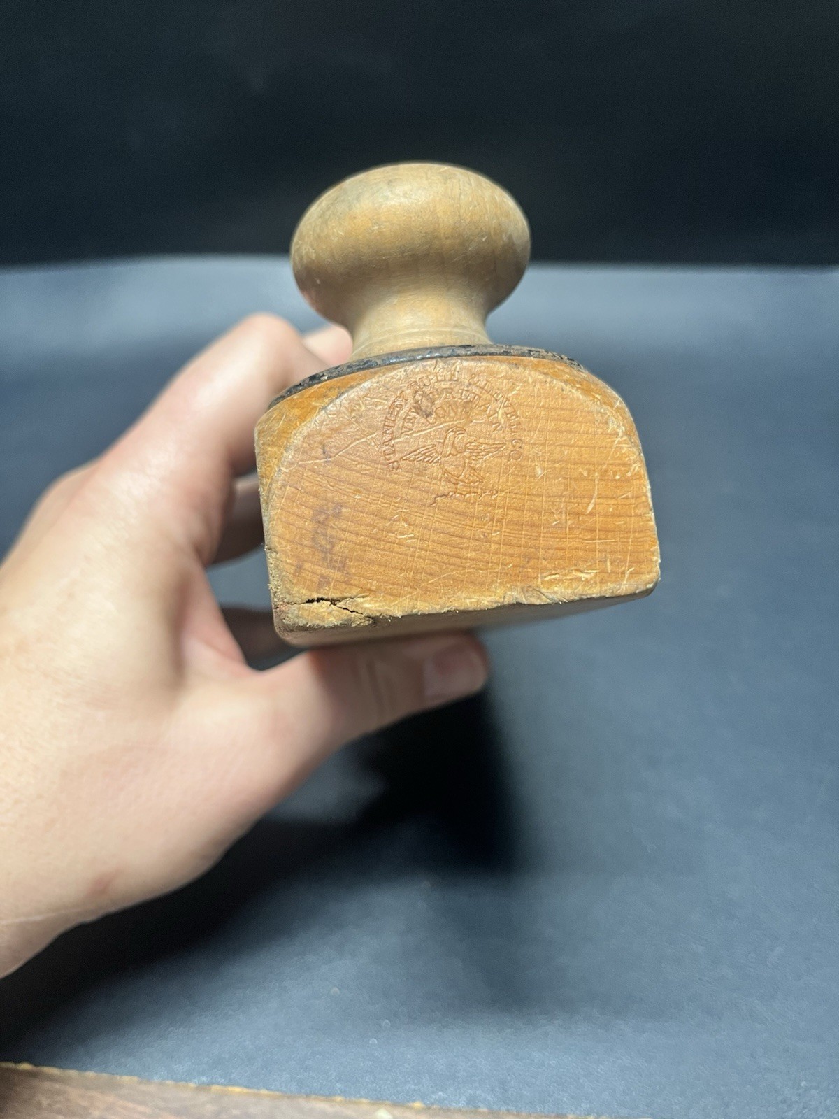 Antique Stanley Transitional Wood Bottom Plane, Patent August 6th 1867.