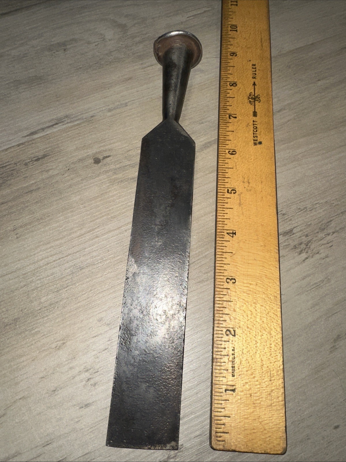 Antique T.H. Witherby 1 1/4” inch Beveled Chisel, High Quality Tool!
