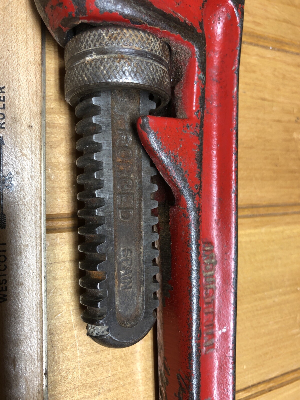 Vintage Heavy Duty 14” Super-EGO Pipe Wrench Industrial Quality Made In Spain