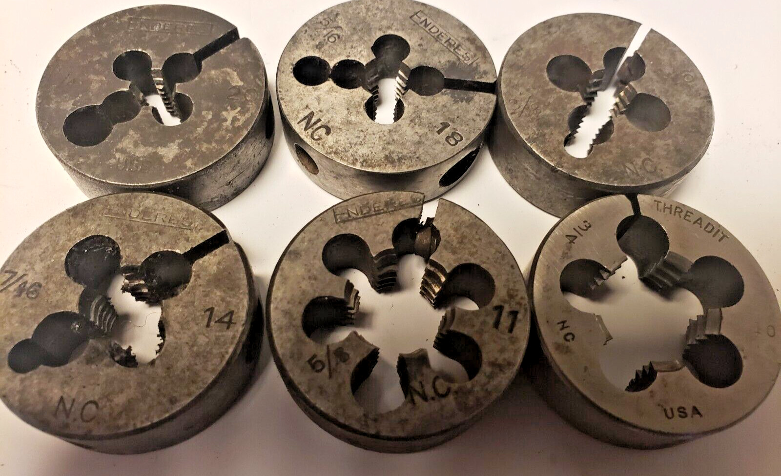 Vintage O.K. Round Die Set Greenfield Tap & Die Corp Wood Case