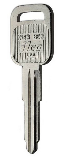 GM B53 / X143 Uncut Key Blank For Chevy Geo GMC Isuzu Spectrum NPR