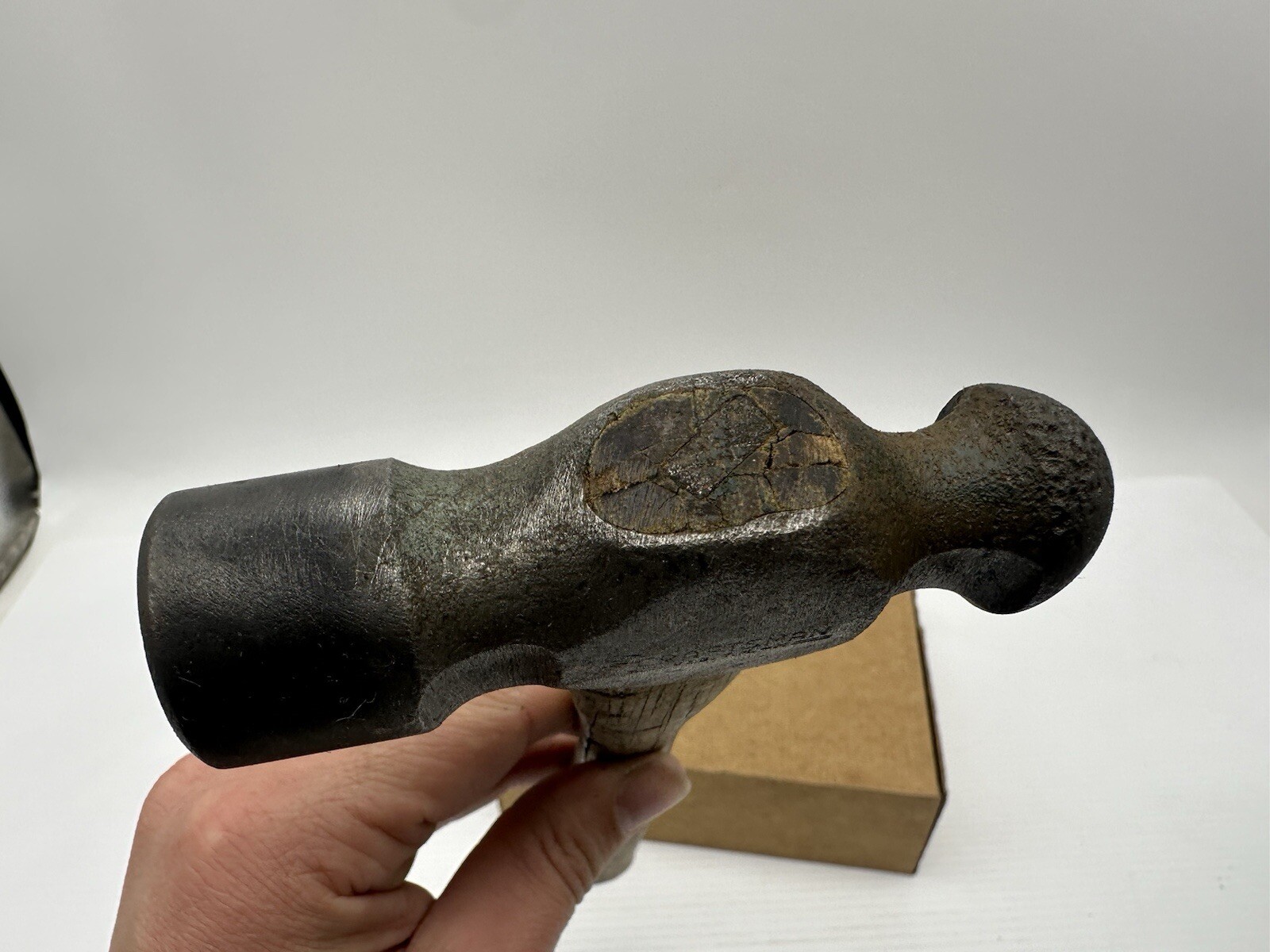 Craftsman Ball Peen Hammer Original Wood Handle USA Vintage Tool 1.34 Lb Overall